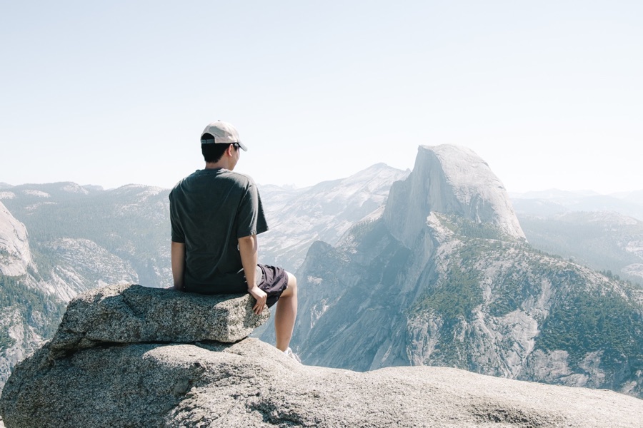Looking over Half Dome in Yosemite